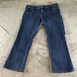 The Limited Jeans Womens 18 Long Blue Dark Wash Bootcut 312‎ Stretch Denim
